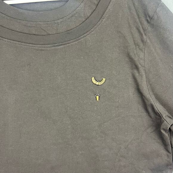 Nice Breed Crew Neck Double Collar tee 3/4 Length Sleeves Unisex Oversized EE-03 - Picture 3 of 6